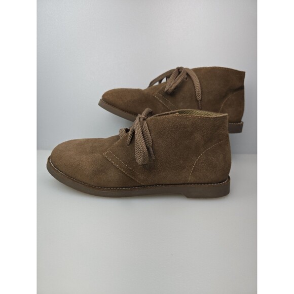 J. Crew Crewcuts K7 Macalister Suede Lace-Up Boys Boots Big Kids Sz 7 Brown Tan - Picture 2 of 12